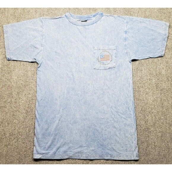 Harley Davidson Motorcycles T-Shirt Mens M Light Blue Walter Bros Peoria IL USA - Picture 1 of 9